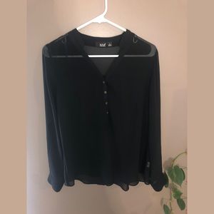 Black Sheer Ana Dress Shirt